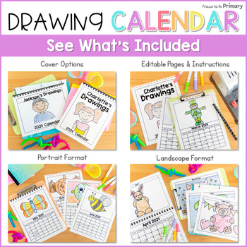 Directed Drawing Calendar 2024 and 2023 Calendar Parent Christmas Gift for  Parent Printable Activity