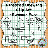 Directed Drawing Clip Art: Summer Fun