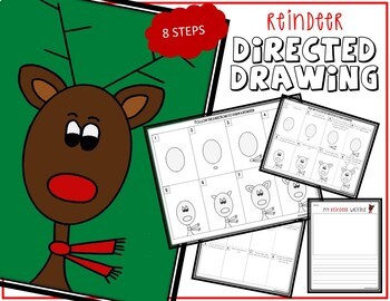 Directed Drawing DecemberChristmas Tree Gingerbread Winter How to Draw Step  by