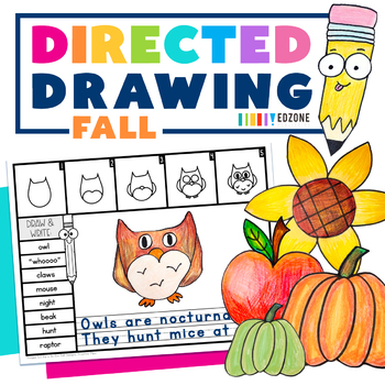 Preview of Directed Drawing: Draw & Write Fall Activity Pages K-2