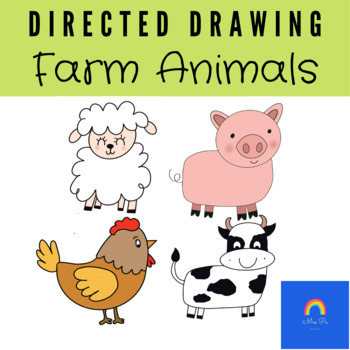 Directed Drawing: Farm Animals by Mrs Ps Designs | TPT