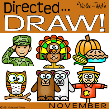 Preview of Directed Drawing How to Draw Veterans Day Thanksgiving November Soldier Step by