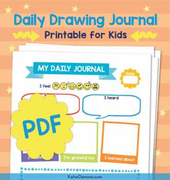 Directed Drawing Journal: Daily Doodles, Self Exploration All About Me Book