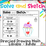 Directed Drawing Math Centers 1st Kindergarten Morning Work Fun Math Worksheets