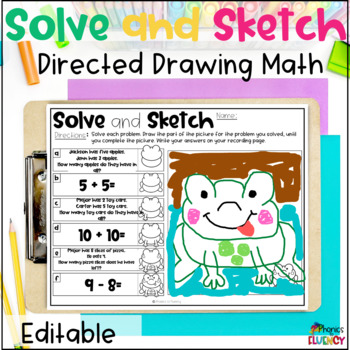 Preview of Directed Drawing Spring - Easter Directed Drawing - Spring Math Kindergarten