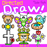 Directed Drawing Memorial Day May Spring Butterfly Flower 