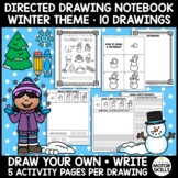 Directed Drawing Notebook - Winter Theme - 10 drawings, 50