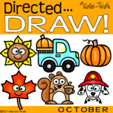 Directed Drawing October Fall Pumpkin Fire Safety Week Squ