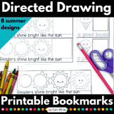 Directed Drawing Printable Bookmarks Summer