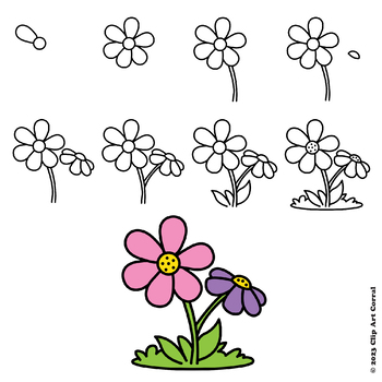 Directed Drawing Spring Clip Art by Clip Art Corral | TPT