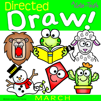 Preview of Directed Drawing Spring March How to Draw Step by Winter Sneezy Melting Snowman