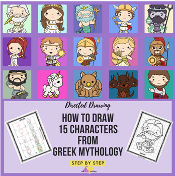 Preview of Directed Drawing Step By Step: How to Draw 15 Characters From Greek Mythology