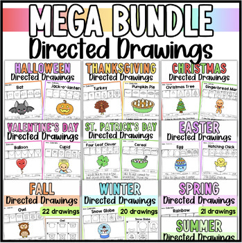 Preview of Directed Drawing Writing MEGA Bundle NO PREP Print and Go!