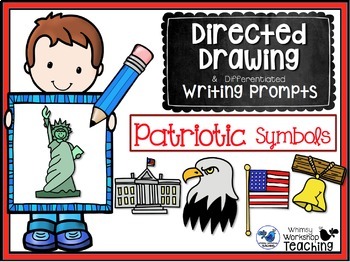 Preview of Directed Drawing and Writing Templates for United States Patriotic Symbols