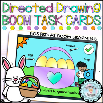 Preview of Directed Drawing for Kids: Spring Basket Boom Cards