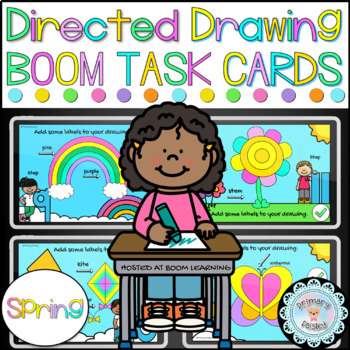 Preview of Directed Drawing for Kids: Spring/Summer Boom Cards