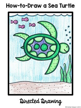 Directed Drawings - 3 Summer Animals - Sea Turtle, Shark, Crab by