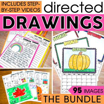 Preview of Directed Drawings | Directed Drawing Calendar Gift | HUGE Bundle with Videos