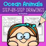 Directed Drawings: Ocean Animals with Writing Option (Summ