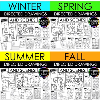 Preview of {FLASH DEAL} Directed Drawings and Scenes: SEASONS BUNDLE