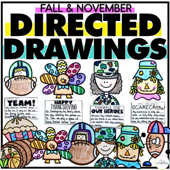 Preview of Directed Drawings for Fall | Draw Football, Turkey, Veteran, Scarecrow, Pie