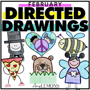Directed Drawing Valentines Day February Presidents Groundhog