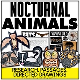 Fall Reading Comprehension w/ Nocturnal Animal Passages & 