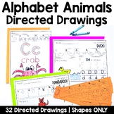 Directed Drawings with Shapes | Alphabet Animals