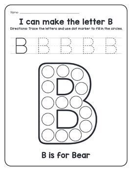 Directed Drawings with Shapes | Alphabet Animals Dot Markers Worksheets