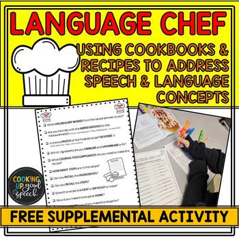 Preview of Direction Following|Vocabulary|Comprehension: Using Recipes & Cookbooks | FREE