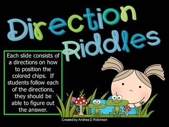 Preview of Direction Riddles!