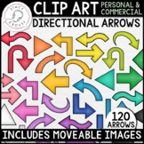 Directional Arrows Accents CLIP ART with Moveable Pieces f