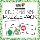 Directional Sign Puzzles {Reading in Real Life: Signs}