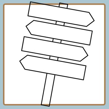 Directional Signs - "Distance to" Signs Blank Template Arrow Clip Art
