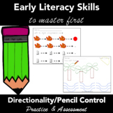 Directionality and Pencil Control Task Cards and Assessmen