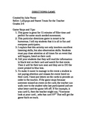Directions Game for 15 Minute Filler Activity--Humor