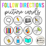 Directions Picture Cards | Follow Directions Visuals