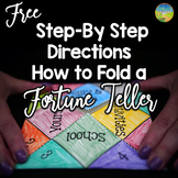 Directions to Fold a Fortune Teller Craft