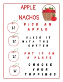 Directions to display on an Apple Nacho Bar