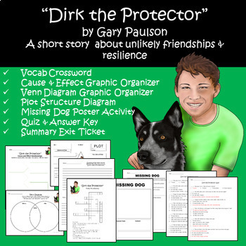 Preview of Dirk the Protector by Gary Paulsen Short Story Activities & Assessment