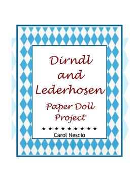 Preview of Dirndl and Lederhosen Paper Doll Project ~ Trachtenkleider ~ FREE