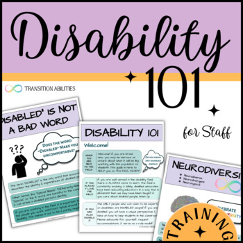 Preview of Disability 101 | Training Teachers & Paras | Neurodiversity | Ableism | Autism