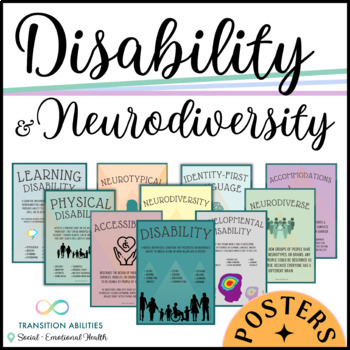 Preview of Disability Awareness & Acceptance 15 POSTERS | Neurodiversity Affirming