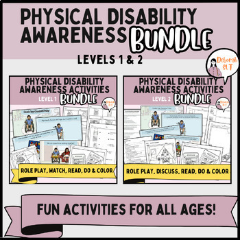 Preview of Physical Disability Awareness Cerebral Palsy Activity FULL BUNDLE