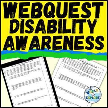 Preview of Disability Awareness Month Activity WebQuest for Middle and High School