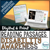 Disability Awareness Reading Passages Inclusivity Disabili