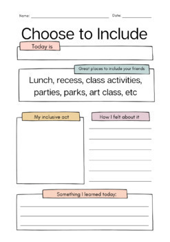 Disability Awareness and Inclusion activity worksheets ( SEL) | TpT