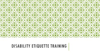 Preview of Disability Etiquette Training