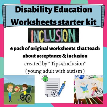 Disability Inclusion worksheet starter kit by Tips4Inclusion | TpT