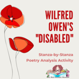 Disabled by Wilfred Owen stanza-by-stanza poetry analysis 